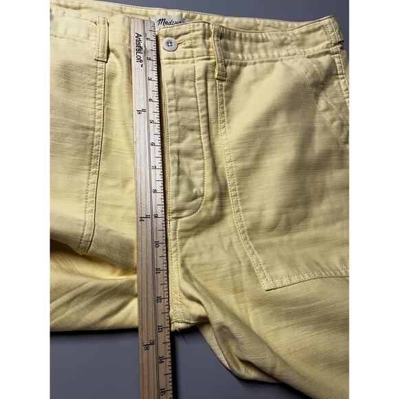Madewell Pants Womens 32 Yellow Fatigue Utility Cotton Button Fly Workwear L8059 - Picture 14 of 16